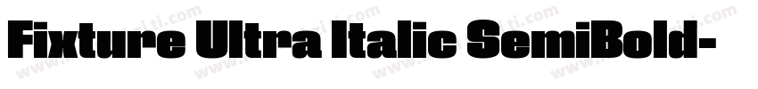 Fixture Ultra Italic SemiBold字体转换